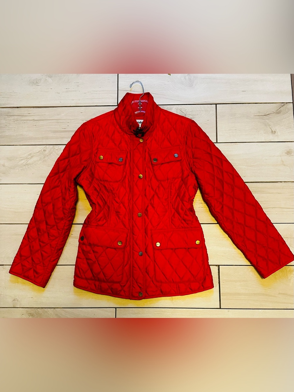 London Fog Heritage Red Quilted Jacket Women’s Large Plaid Lined - Picture 2 of 6